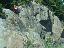 Flag On Cliff